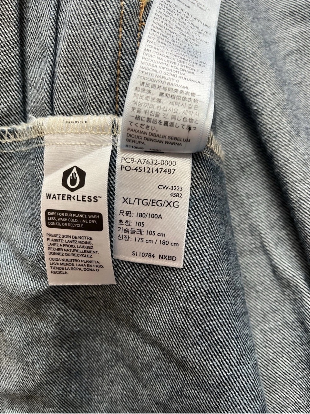 Levi's Type II Trucker Denim Jacket Dark Indigo A7632-0000 Men's XL Fits 2XL - Picture 4 of 9